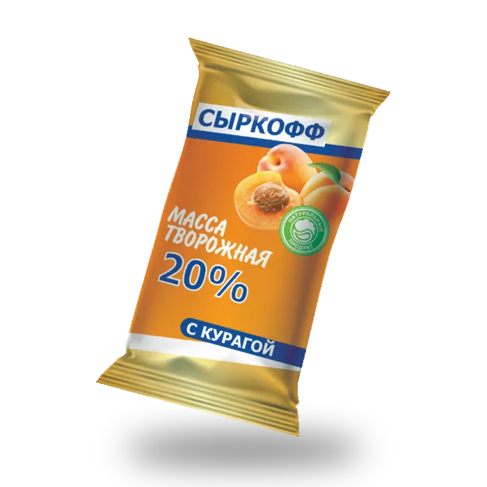 Масса творожная ГОСТ 20% с курагой